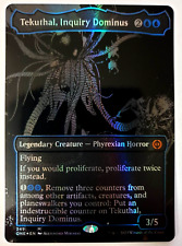 MTG: Phyrexia AWBO - Tekuthal, Inquiry Dominus - Oil Slick Raised FOIL - 349 NM picture