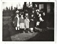 Vintage 1912 Photo of Cute Little Girls Children and DOLLS at a Birthday Party  picture