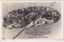 RPPC Miami Beach, Florida FL - Belle Isle Court - Venetian Way- Vintage Postcard picture