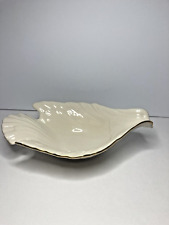 Lenox Dove Bird Candy Dish / Nut Bowl White w Gold Trim USA (New Without Box) picture