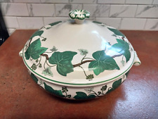 Wedgwood Napoleon Ivy Green Leaf Ivory Soup Tureen w Lid 1815  picture