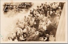 Vintage 1928 NIAGARA FALLS Real Photo RPPC Postcard Daredevil 