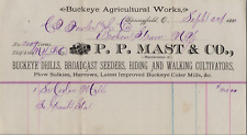 1881 Billhead P. P. Mast & Co. Cincinnati Cider Presses / Mills Cincinnati, OH picture