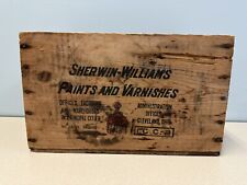 Rare Sherwin Williams Cover The Earth Antique Wooden Crate, Vintage Advertising picture