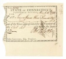 1780's dated Pay Order Signed by Oliver Wolcott Jr. - Connecticut Revolutionary  picture