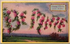 1909 Language of Flowers Ad Postcard BE MINE / Woman's World Magazine Ad on Back picture