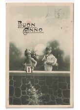 1924 Happy Year Photo Card Children Fashion D'Epoca Calendar Number 1 picture