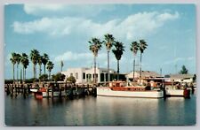 Postcard - Municipal Yacht Basin - New Smyrna Beach, Florida - posted 1957 (M7n) picture