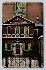 Philadelphia-Pennsylvania, Carpenters Hall, Antique, Vintage Souvenir Postcard picture