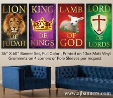 Church Banners - Lion of Judah, Lamb of God, Lord of Lords, King of Kings  picture