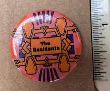 Vintage The Residents New Wave Art Rock Avant-Garde Band Pinback Button 1970s picture