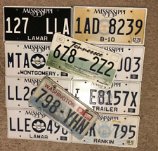 Mixed Lot of 10 License Plates for Craft/Collecting/Decorating Lot #LLA picture
