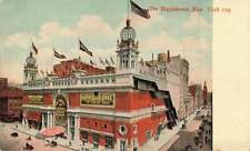c1910 Hippodrome Flag Street Scene Germany Early View New York NYC P93 picture