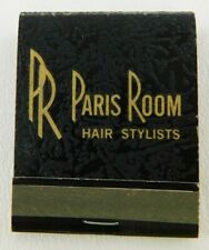 PR Paris Room Hair Stylists Front Strike Full Unstruck Vintage Matchbook Ad picture