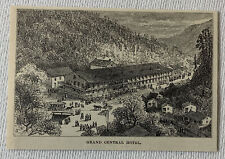 1878 small magazine engraving ~ GRAND CENTRAL HOTEL Hot Springs, Arkansas picture