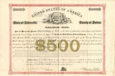 Lincoln and North=Western Railroad Co. - $500 - Bond - Railroad Bonds picture