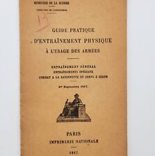 WW1 Original French trench warfare bayonet 1917 training manual book infantry picture