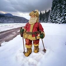Vtg Rustic Cross Country Skiing Santa Midwest Importers Cannon Falls Details 11
