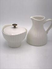Vintage Ernest Sohn Creations Mid Century Modern Pottery Sugar and Creamer 60's picture