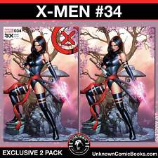 [2 PACK] X-MEN 34 UNKNOWN COMICS JAY ANACLETO EXCLUSIVE VAR [FHX] (05/01/2024) picture