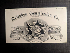 1880s Union Station Chicago Livestock Commission Merchants McGahen Original Card picture