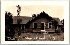 1938 Baptist Cabin At East Bay Antique Real Photo RPPC Posted Postcard picture