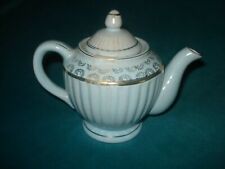 Vintage Antique Oriental Asian Japan Baby Blue Teapot 24kt Gold Accents Crazing picture