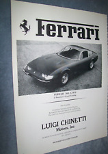 1970 Ferrari 365 GTB-4 auto show program car ad -Luigi Chinetti, Greenwich CT picture