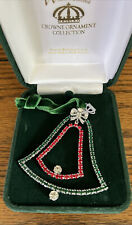 Wenceslaus Crowne Collection Red & Green Bells Ornament NIB Handmade Roman Inc picture