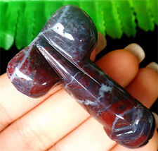 49x31x16mm Natural Rainbow Jasper Penis hand carved realistic Massage BV67905 picture