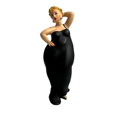 Emilio Casarotto Black Dress Lady Figurine Chubby Models Italy Signed Limited Ed picture