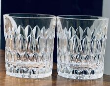 Set Of 2 Vintage Royal Crystal Rock SOGNO Old Fashioned Crystal Whiskey Glasses picture