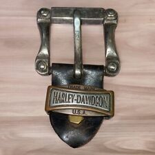 Rare Vintage Harley Davidson Belt Buckle Heavy Thick Silver Tone Collectible picture