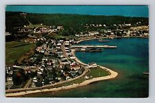 Mackinac Island MI-Michigan, Aerial Of Harbor Apartments Vintage c1964 Postcard picture