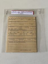 Vintage 1947 Job Application Form Card Blank Rare picture