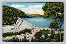 Knoxville TN-Tennessee, Norris Dam, Aerial, Antique, Vintage Souvenir Postcard picture