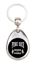 Punk Rock Born to Pogo Metal Keychain picture