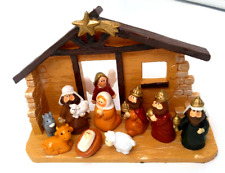 Transpac Mini Kids Nativity Set 11pcs Glossy Christmas Play set picture