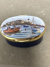 Made In England By Crummles & Co Trinket Box~ St. Peter Port Harbour ~PRISTINE ~ picture