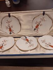 Fukagawa Porcelain Set of Five Porcelain Plates in Case picture