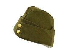 British Army Side Cap 1940's WW2 Forage Chip Hat Uniform Khaki Green Kings Crown picture