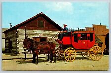 Abilene Kansas~Old Abilene Town Stagecoach~Vintage Postcard picture