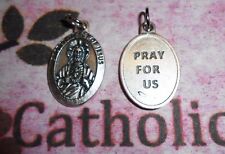 Sacred Heart of Jesus - Pray for Us - Silver Tone Die Cast OX 1 inch Medal  picture