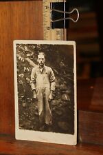 Antique Real Photo Postcard Yong Man Coal Miner picture