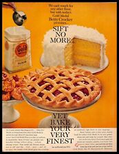 1962 Gold Medal Flour Betty Crocker Vintage PRINT AD Baking Pie Cake Desserts picture