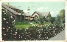 California Bungalows in Winter Beautiful Flowers Postcard picture