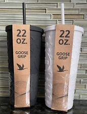 WAWA 2024 Limited Edition Goose Grip,  Soft Touch Black & White Tumbler W/Straw picture