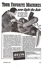 VINTAGE 1943 DELTA MILWAUKEE 20MM 37MM SHELLS PRINT AD picture