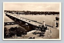 RPPC Cairo Egypt Nile Bridge Khedive Ismail c1935 Real Photo Postcard picture
