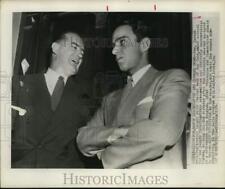 1954 Press Photo Sen. Joseph McCarthy with Roy Cohn after radio program in DC picture